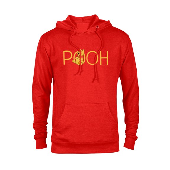 Disney Winnie the Pooh Classic Lettering - Pullover Hoodie for Adults - Customized-Red Heather