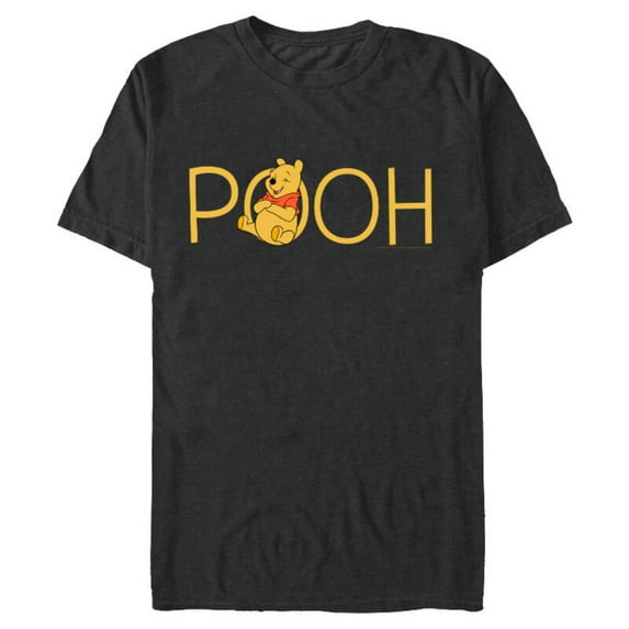 Disney Winnie the Pooh Classic Lettering - Short Sleeve Blended T-Shirt for Adults - Customized-Dark Heather