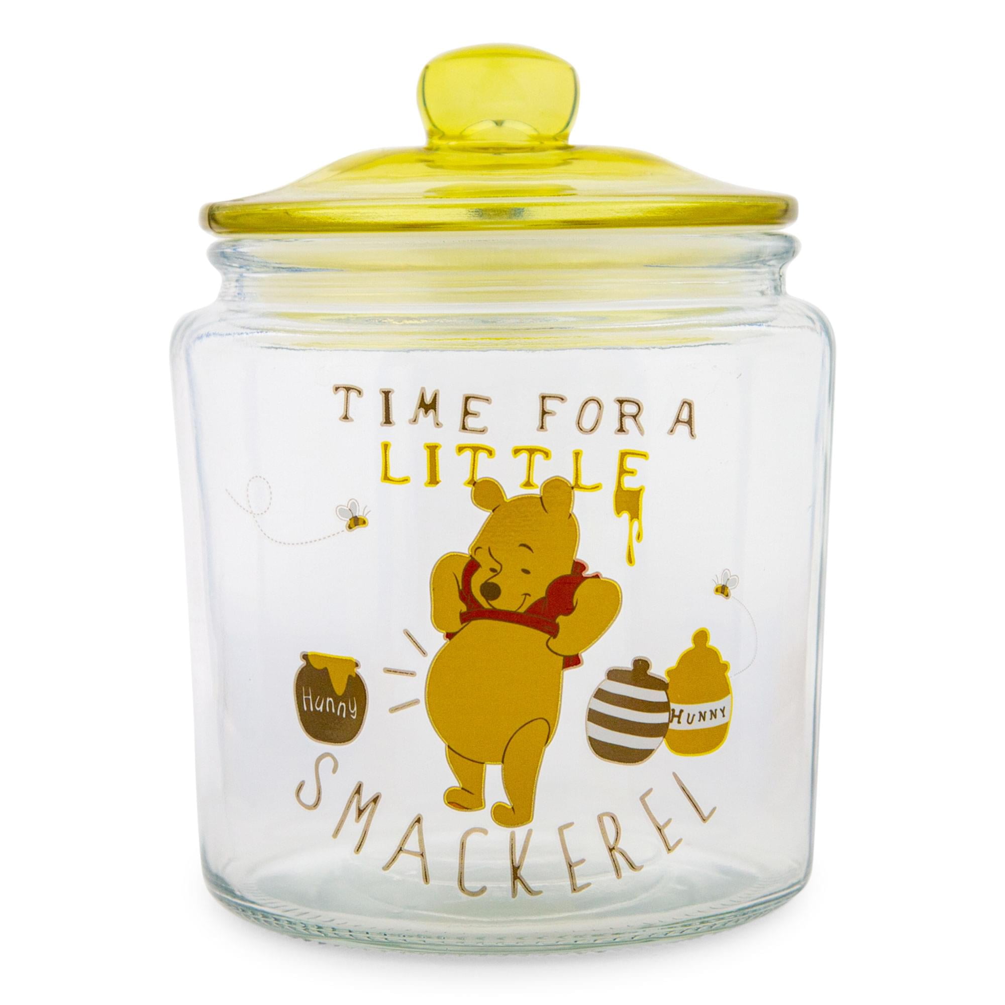Disney Winnie the Pooh Clear Glass with Lid Food Storage Jar