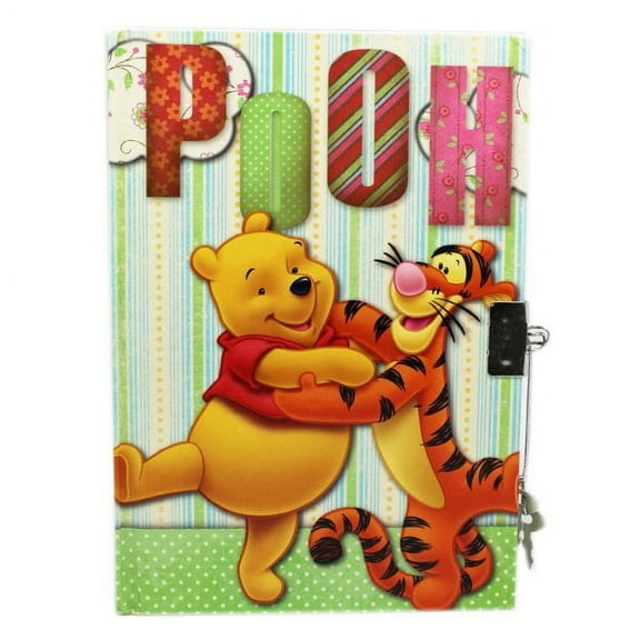 Disney Winnie the Pooh Diary Book - Dancing Tigger and Pooh Cover Diary w/Lock