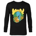 thumbnail image 1 of Disney Winnie the Pooh Eeyore Bother Free Sixties Retro - Long Sleeve T-Shirt for Men - Customized-Black, 1 of 5