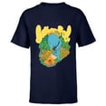 thumbnail image 1 of Disney Winnie the Pooh Eeyore Bother Free Sixties Retro - Short Sleeve T-Shirt for Kids - Customized-Navy, 1 of 5