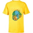 thumbnail image 1 of Disney Winnie the Pooh Eeyore Bother Free Sixties Retro - Short Sleeve T-Shirt for Kids - Customized-Yellow, 1 of 5