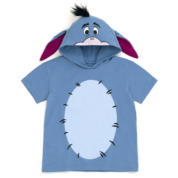 Disney Winnie the Pooh Eeyore Hooded Matching Family Cosplay T-Shirt Adult