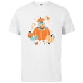 thumbnail image 1 of Disney Winnie the Pooh Eeyore Pumpkin & Ghost Pals Halloween - Short Sleeve Cotton T-Shirt for Adults - Customized-White, 1 of 5