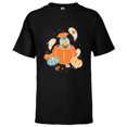 thumbnail image 1 of Disney Winnie the Pooh Eeyore Pumpkin & Ghost Pals Halloween - Short Sleeve T-Shirt for Kids - Customized-Black, 1 of 5