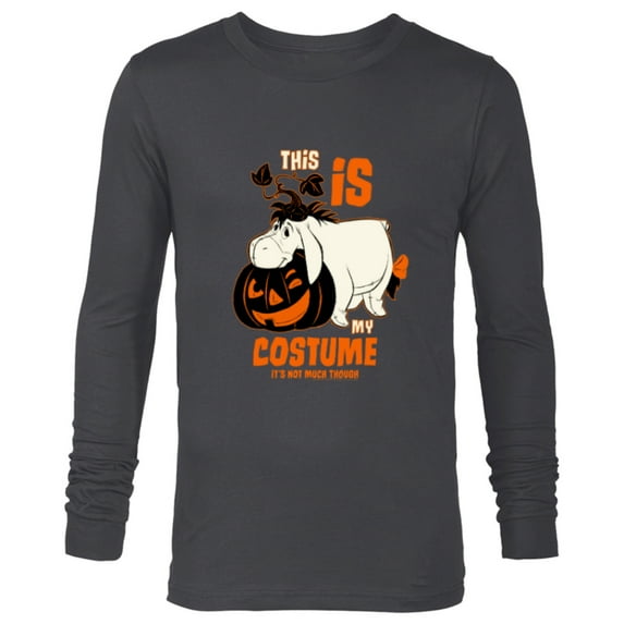 Disney Winnie the Pooh Eeyore This is my Costume Halloween - Long Sleeve T-Shirt for Men - Customized-Charcoal Heather