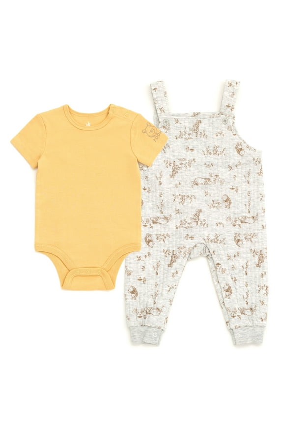 Winnie the Pooh Eeyore Tigger Bodysuit and Overall Outfit Set Newborn to Infant