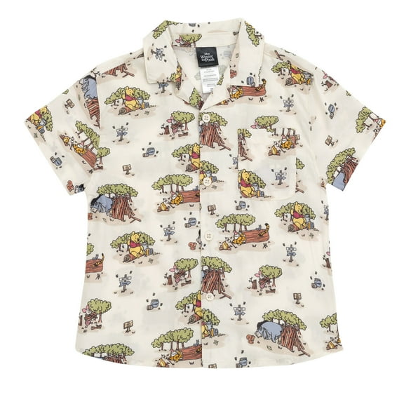 Disney Winnie the Pooh Eeyore Tigger Button Down Dress Shirt Infant to Big Kid