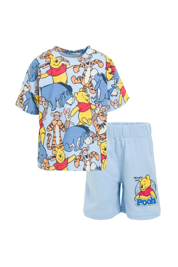 Winnie the Pooh Eeyore Tigger Toddler Boys T-Shirt and Shorts Outfit Set Infant to Little Kid