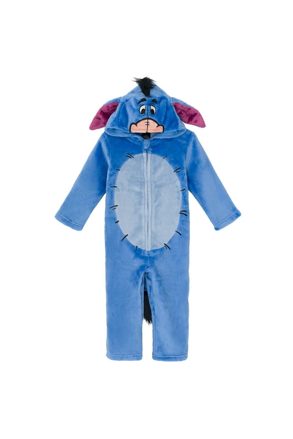 Disney Winnie the Pooh Eeyore Toddler Boys Zip Up Cosplay Coverall Tail Newborn to Big Kid