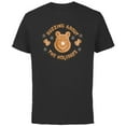thumbnail image 1 of Disney Winnie the Pooh Gingerbread Buzzing About Holidays - Short Sleeve Cotton T-Shirt for Adults - Customized-Black, 1 of 5