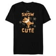 thumbnail image 1 of Disney Winnie the Pooh Gingerbread Cookie I Am SNOW Cute - Short Sleeve Blended T-Shirt for Adults - Customized-Black, 1 of 5