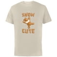 thumbnail image 1 of Disney Winnie the Pooh Gingerbread Cookie I Am SNOW Cute - Short Sleeve Cotton T-Shirt for Adults - Customized-Natural, 1 of 5