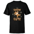 thumbnail image 1 of Disney Winnie the Pooh Gingerbread Cookie I Am SNOW Cute - Short Sleeve T-Shirt for Kids - Customized-Black, 1 of 5