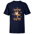 thumbnail image 1 of Disney Winnie the Pooh Gingerbread Cookie I Am SNOW Cute - Short Sleeve T-Shirt for Kids - Customized-Navy, 1 of 5