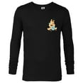 thumbnail image 1 of Disney Winnie the Pooh Halloween Hunny Bee and Pumpkin Pot - Long Sleeve T-Shirt for Men - Customized-Black, 1 of 5