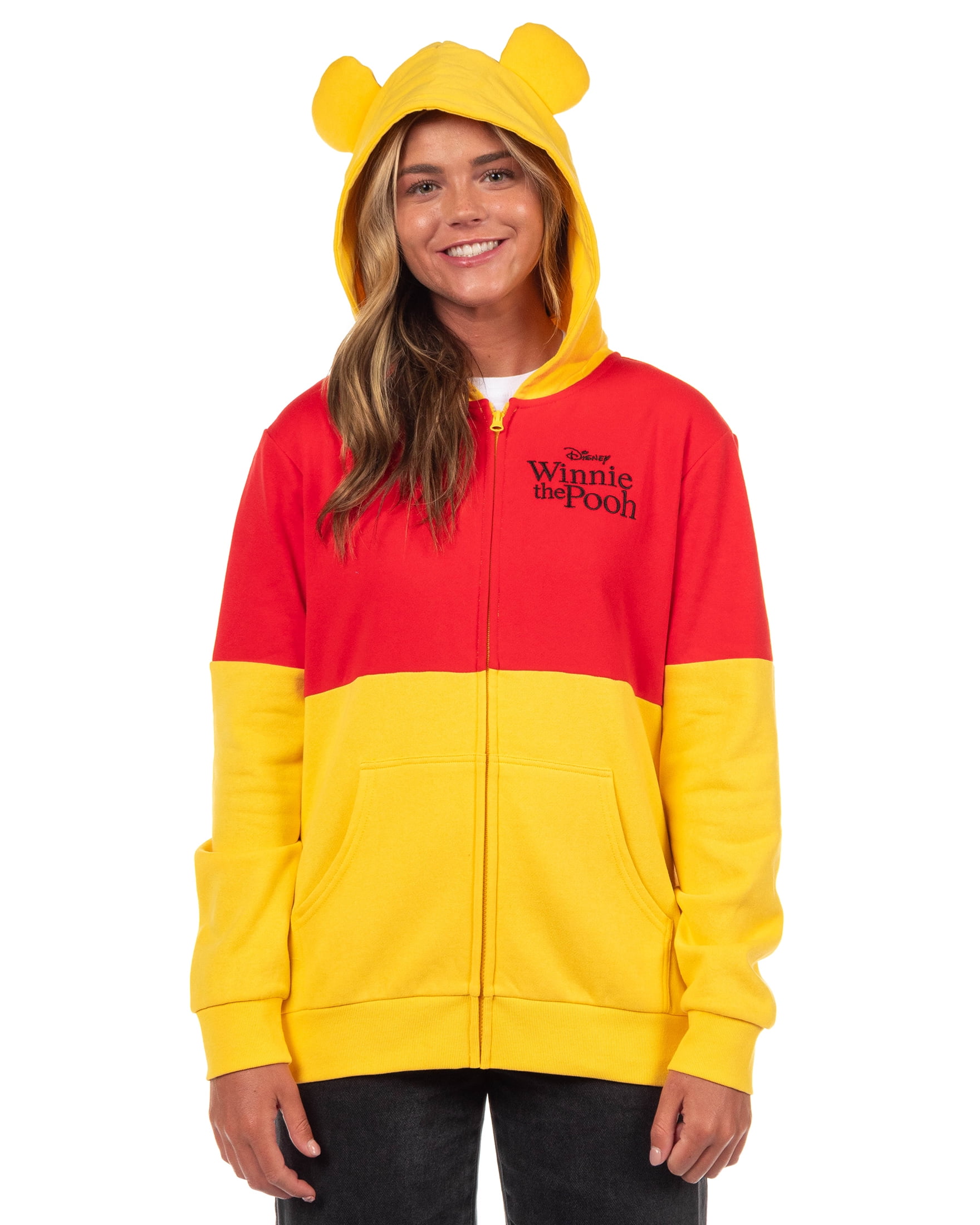 Disney Winnie the Pooh Hoodie Juniors Character Hooded Costume Zip Up ...