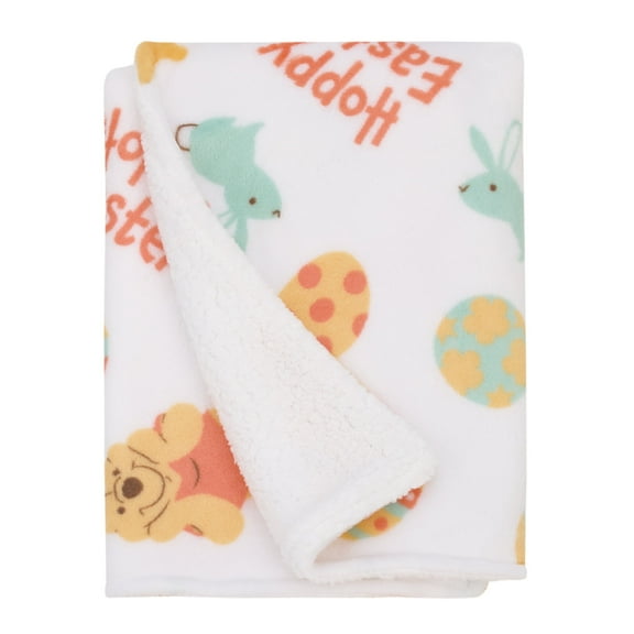 Disney Winnie the Pooh Hoppy Easter Sherpa Baby Blanket