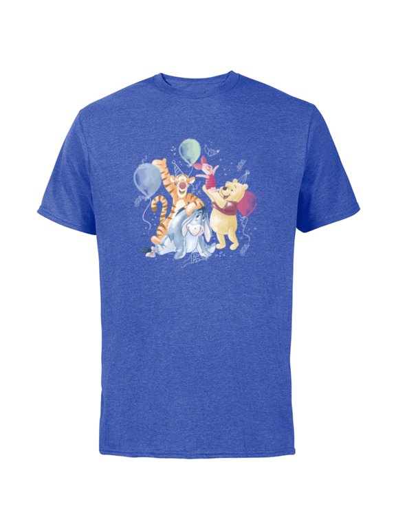 Winnie the Pooh Hundred Acre Wood Birthday - Short Sleeve Cotton T-Shirt for Adults - Customized-Royal Heather