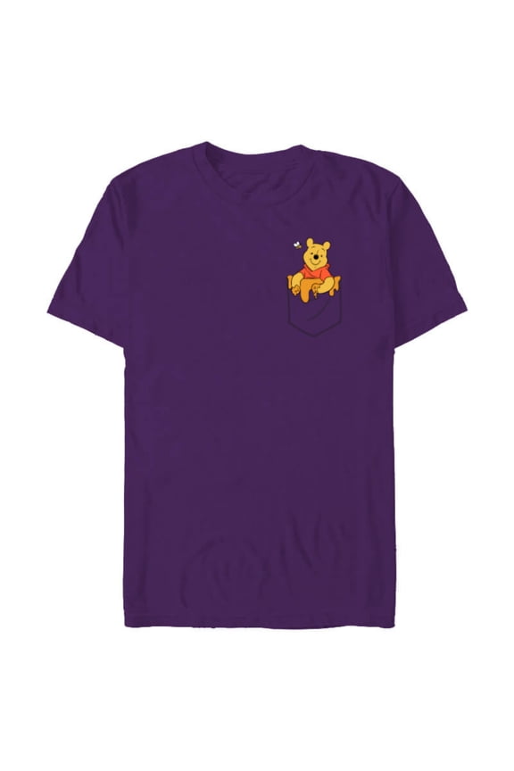 Winnie the Pooh Hunny in My Pocket - Short Sleeve Blended T-Shirt for Adults - Customized-Purple