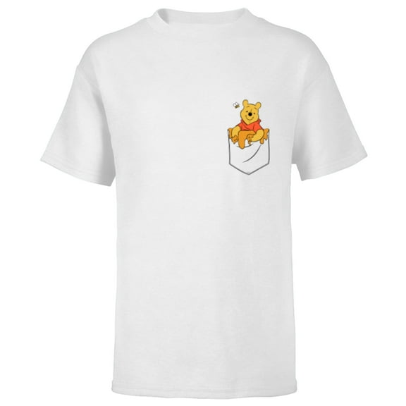 Disney Winnie the Pooh Hunny in My Pocket - Short Sleeve T-Shirt for Kids - Customized-White