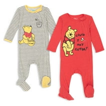 Disney Winnie the Pooh Infant Baby Boys 2 Pack Sleep N' Plays Newborn to Infant