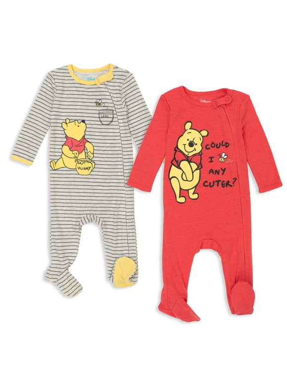 Disney Winnie the Pooh Infant Baby Boys 2 Pack Sleep N' Plays Newborn to Infant