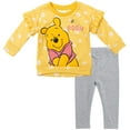 thumbnail image 1 of Disney Winnie the Pooh Infant Baby Girls Fleece Sweatshirt and Leggings Outfit Set, 1 of 5
