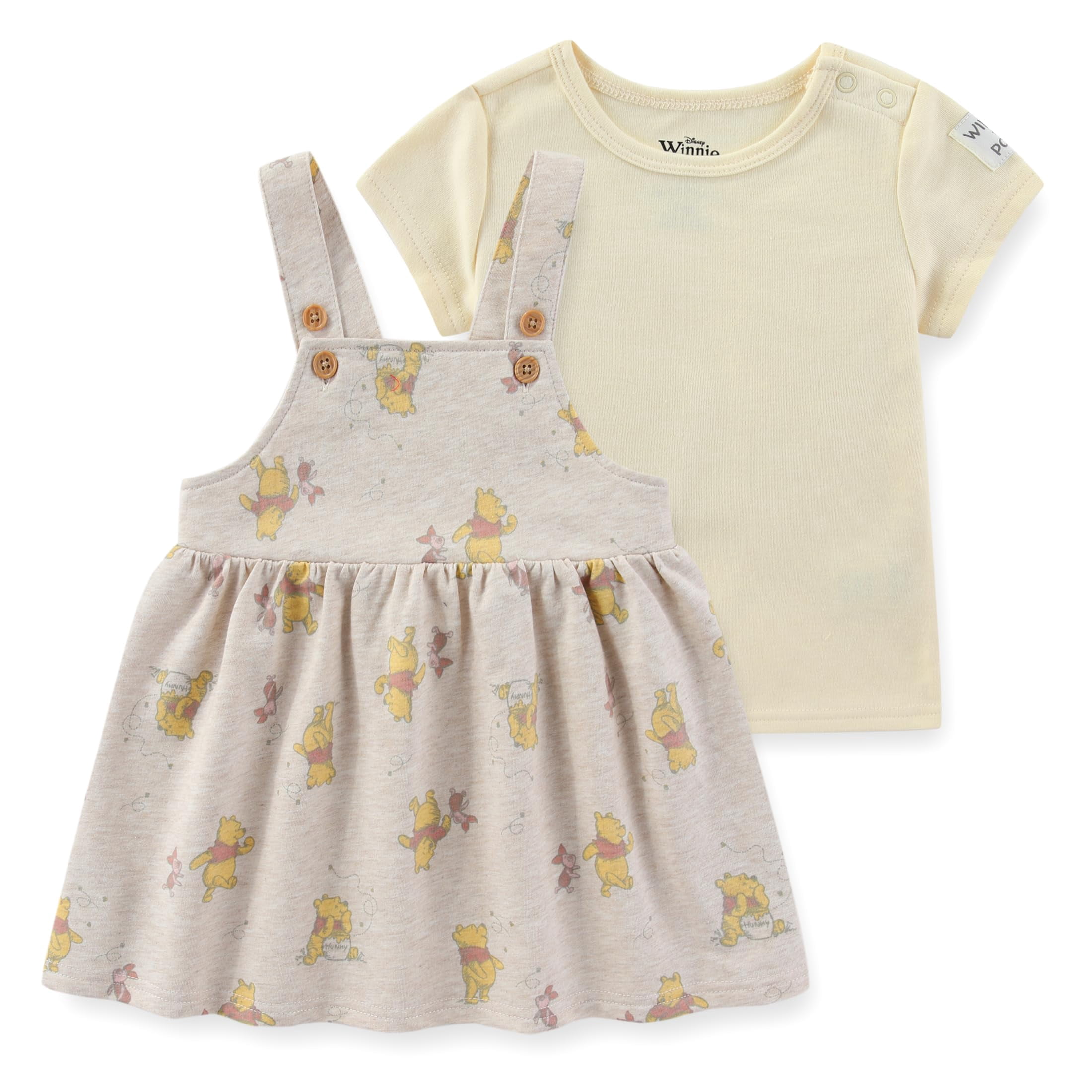 Disney Winnie the Pooh Jumper Dress with Shirt (Baby Girls), 2 Piece Set, Sizes 12M-24M