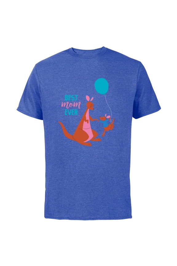 Winnie the Pooh Kanga and Roo Best Mom Ever - Short Sleeve Cotton T-Shirt for Adults - Customized-Royal Heather