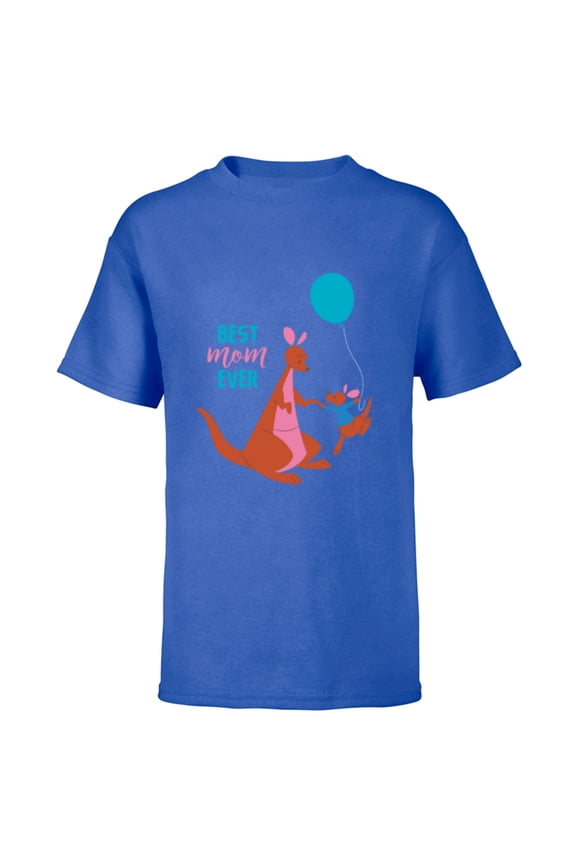 Winnie the Pooh Kanga and Roo Best Mom Ever - Short Sleeve T-Shirt for Kids - Customized-Royal