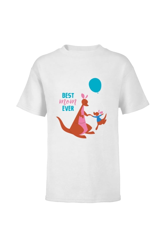 Winnie the Pooh Kanga and Roo Best Mom Ever - Short Sleeve T-Shirt for Kids - Customized-White