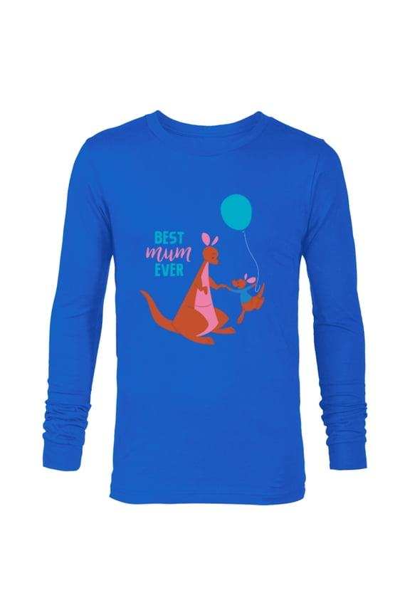Winnie the Pooh Kanga and Roo Best Mum Ever - Long Sleeve T-Shirt for Men - Customized-Navy