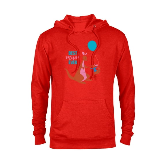 Disney Winnie the Pooh Kanga and Roo Best Mum Ever - Pullover Hoodie for Adults - Customized-Red