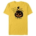 thumbnail image 1 of Disney Winnie the Pooh Lil’ Pumpkin on the Way Halloween - Short Sleeve Blended T-Shirt for Adults - Customized-Putty Snow Heather, 1 of 5
