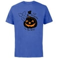thumbnail image 1 of Disney Winnie the Pooh Lil’ Pumpkin on the Way Halloween - Short Sleeve Cotton T-Shirt for Adults - Customized-Royal Heather, 1 of 5