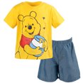 thumbnail image 1 of Disney Winnie the Pooh Little Boys T-Shirt and Shorts Outfit Set Infant to Little Kid, 1 of 5