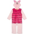thumbnail image 1 of Disney Winnie the Pooh Little Girls' Cosplay Hooded One Piece Pajamas Piglet Light Pink, 1 of 5