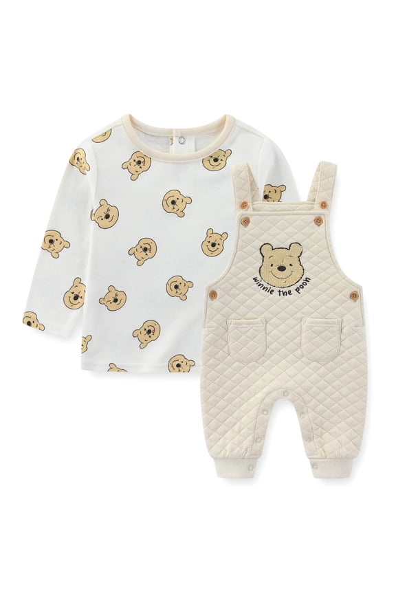 Winnie the Pooh Long Sleeve Shirt and Overalls (Baby Boys), 2 Piece Set, Sizes 3M-9M