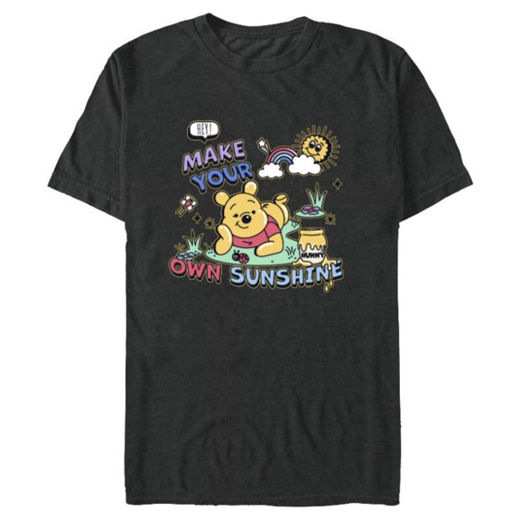 Disney Winnie the Pooh Make Your Own Sunshine - Short Sleeve Blended T-Shirt for Adults - Customized-Dark Heather