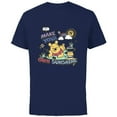 thumbnail image 1 of Disney Winnie the Pooh Make Your Own Sunshine - Short Sleeve Cotton T-Shirt for Adults - Customized-Navy, 1 of 5