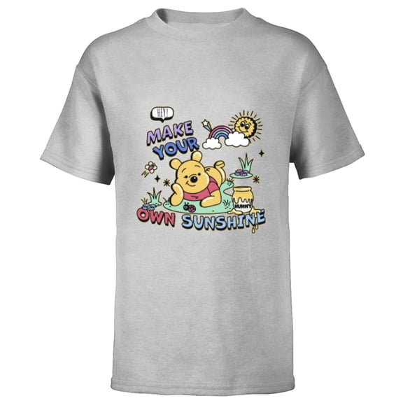 Disney Winnie the Pooh Make Your Own Sunshine - Short Sleeve T-Shirt for Kids - Customized-Athletic Heather