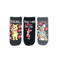 thumbnail image 1 of Disney Winnie the Pooh, Mother's Day Women's No-Show Socks, 3-Pack, Size 4-10, 1 of 5