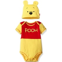 Disney Winnie the Pooh Newborn Baby Boys Bodysuit and Hat Set Newborn to Infant
