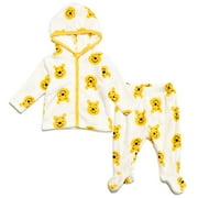 Disney Winnie the Pooh Newborn Baby Boy or Girl Fleece Jacket and Pants Newborn