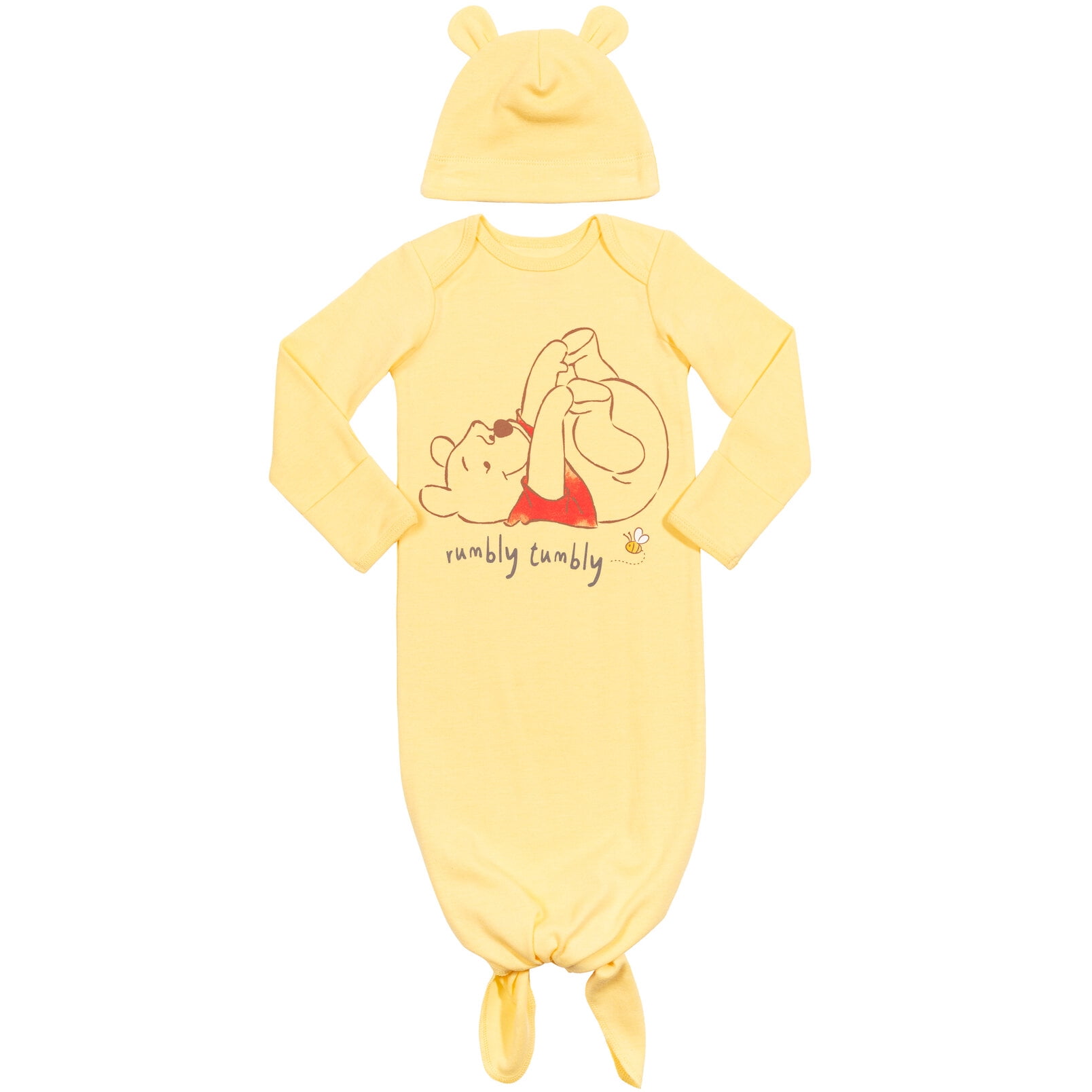 Disney Winnie the Pooh Newborn Baby Boys Sleeper Gown and Hat 06