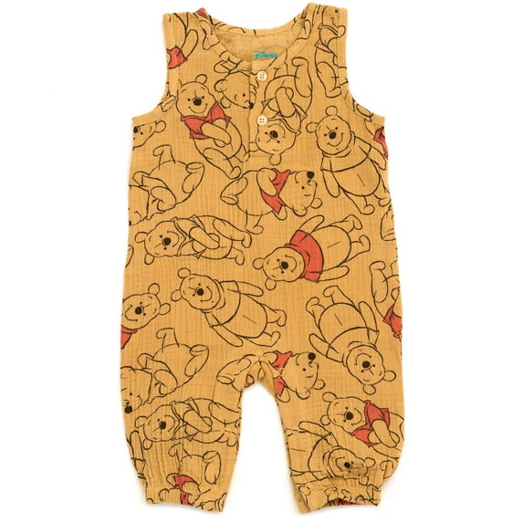Disney Winnie the Pooh Newborn Baby Boys Sleeveless Romper Orange 6-9 Months