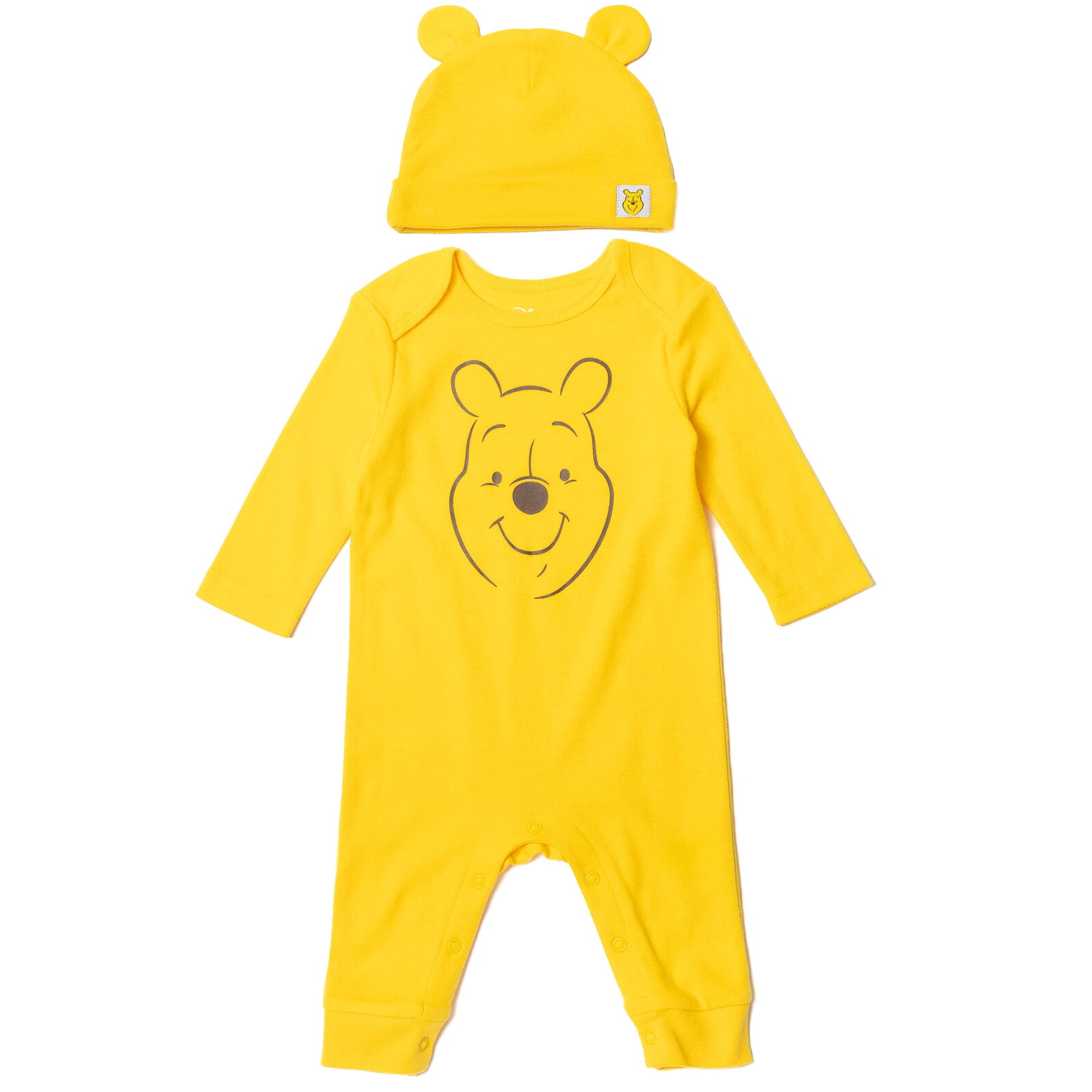 Disney Winnie the Pooh Newborn Baby Boys Snap Coverall and Hat Newborn ...