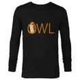 thumbnail image 1 of Disney Winnie the Pooh Owl Classic Lettering - Long Sleeve T-Shirt for Men - Customized-Black, 1 of 5